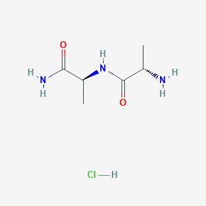 Chemical structure of H-Ala-Ala-NH₂ · HCl