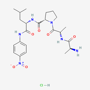 Chemical structure of h-Ala-ala-pro-leu-pna hcl
