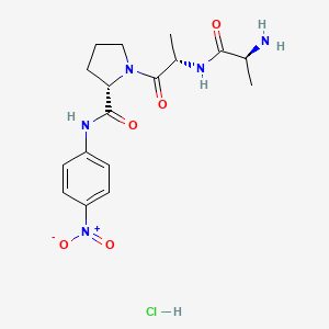 Chemical structure of H-Ala-Ala-Pro-pNA · HCl