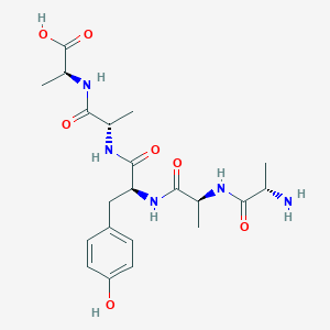 Chemical structure of H-Ala-Ala-Tyr-Ala-Ala-OH