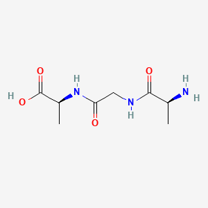 Chemical structure of H-Ala-Gly-Ala-OH