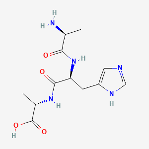 Chemical structure of H-Ala-His-Ala-OH