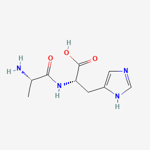 Chemical structure of H-Ala-His-OH