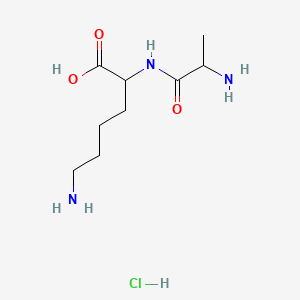 Chemical structure of H-Ala-Lys-OH · HCl