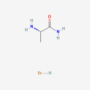 Chemical structure of H-Ala-NH₂ · HBr