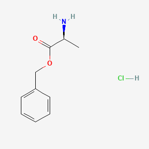 Chemical structure of H-Ala-OBzl · HCl