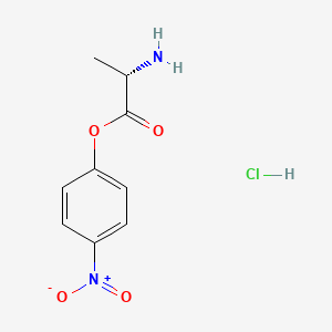 Chemical structure of H-Ala-ONp · HCl