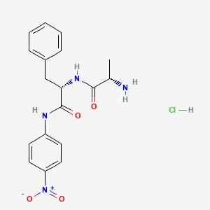 Chemical structure of H-Ala-Phe-pNA · HCl