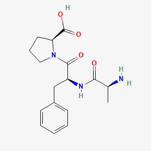 Chemical structure of H-Ala-Phe-Pro-OH