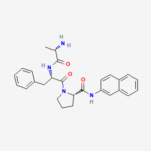 Chemical structure of H-Ala-Phe-Pro-βNA · HCl