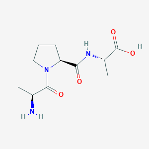 Chemical structure of H-Ala-Pro-Ala-OH