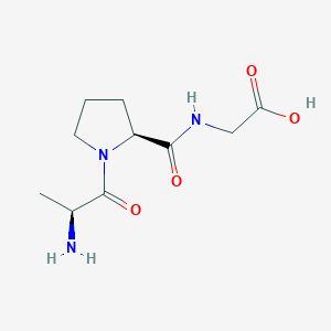 Chemical structure of H-Ala-Pro-Gly-OH