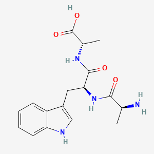 Chemical structure of H-Ala-Trp-Ala-OH