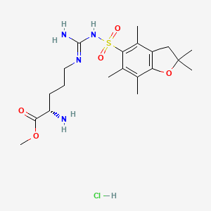 Chemical structure of H-Arg(pbf)-ome hcl