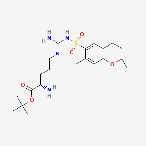 Chemical structure of H-Arg(pmc)-otbu