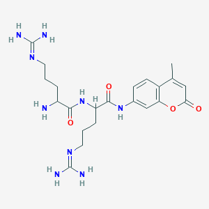 Chemical structure of H-Arg-Arg-AMC