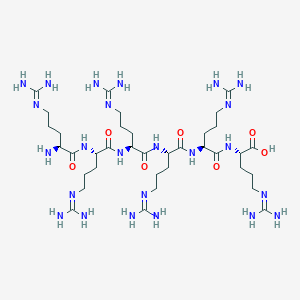 Chemical structure of H-Arg-Arg-Arg-Arg-Arg-Arg-OH