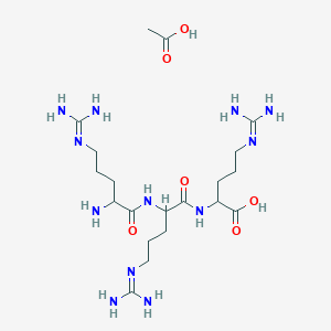 Chemical structure of H-Arg-Arg-Arg-OH