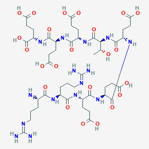 Chemical structure of H-Arg-Arg-Glu-Glu-Glu-Thr-Glu-Glu-Glu-OH
