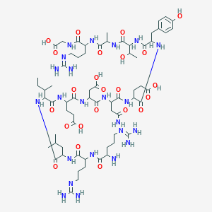Chemical structure of H-Arg-Arg-Leu-Ile-Glu-Asp-Asn-Glu-Tyr-Thr-Ala-Arg-Gly-OH