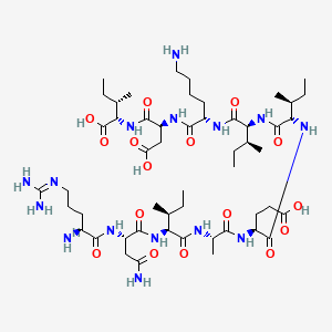 Chemical structure of H-Arg-Asn-Ile-Ala-Glu-Ile-Ile-Lys-Asp-Ile-OH