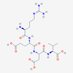 Chemical structure of H-Arg-Glu-Asp-Val-OH
