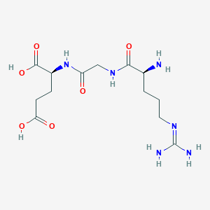 Chemical structure of H-Arg-Gly-Glu-OH