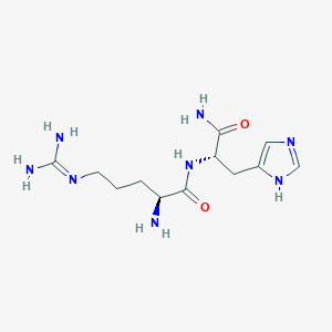 Chemical structure of H-Arg-His-NH₂
