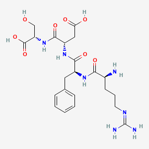 Chemical structure of H-Arg-Phe-Asp-Ser-OH
