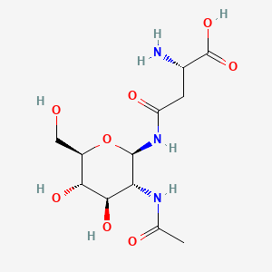 Chemical structure of H-Asn(GlcNAc-β-D)-OH