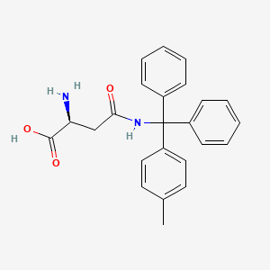 Chemical structure of H-Asn(Mtt)-OH