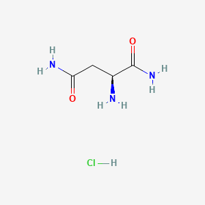 Chemical structure of H-Asn-NH2 hcl