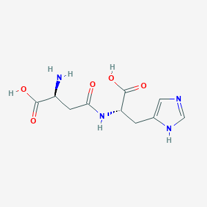 Chemical structure of H-Asp(His-OH)-OH