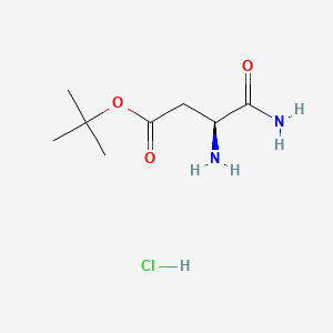 Chemical structure of H-Asp(otbu)-NH2 hcl