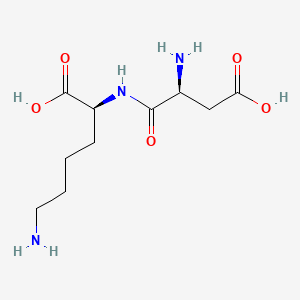 Chemical structure of H-Asp-Lys-OH