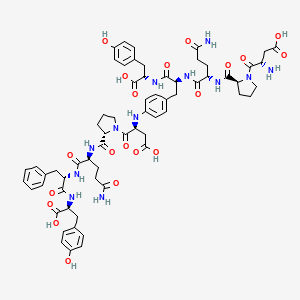 Chemical structure of H-Asp-Pro-Gln-Phe-Tyr-OH
