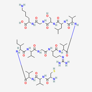 Chemical structure of HCV NS4A Protein (22-34) (H strain)