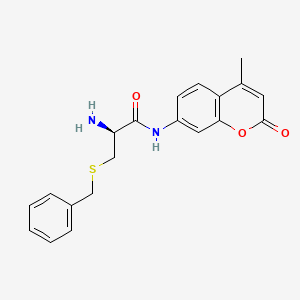 Chemical structure of H-Cys(Bzl)-AMC
