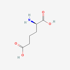Chemical structure of H-D-Aad-OH
