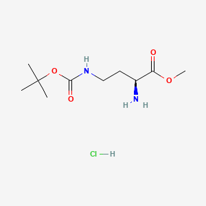 Chemical structure of H-Dab(Boc)-OMe · HCl