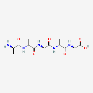 Chemical structure of H-D-Ala-D-Ala-D-Ala-D-Ala-D-Ala-OH