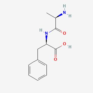 Chemical structure of H-D-Ala-D-Phe-OH hydrate
