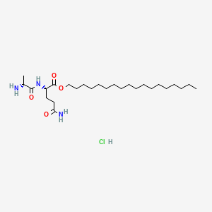 Chemical structure of H-D-Ala-Gln-octadecyl ester · HCl