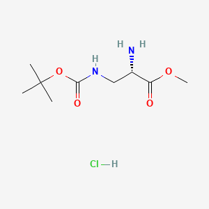 Chemical structure of H-Dap(Boc)-OMe · HCl