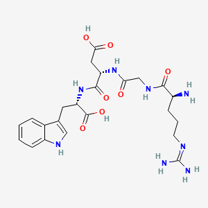 Chemical structure of H-D-Arg-Gly-Asp-Trp-OH