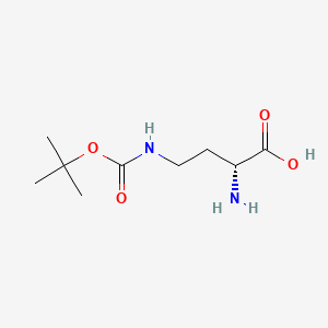 Chemical structure of H-D-Dab(Boc)-OH