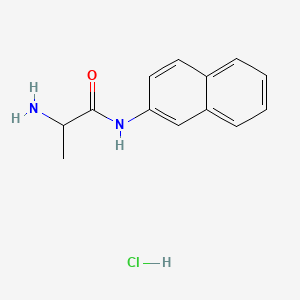 Chemical structure of H-DL-Ala-βNA · HCl
