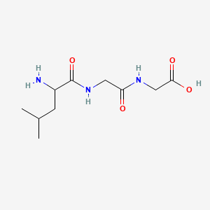 Chemical structure of H-DL-Leu-Gly-Gly-OH