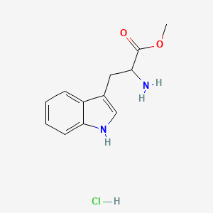 Chemical structure of H-DL-Trp-OMe · HCl