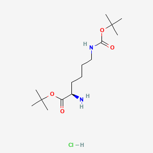 Chemical structure of H-D-Lys(boc)-otbu hcl